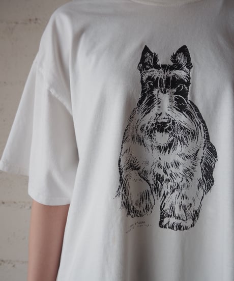 Terrier Print Tee WH