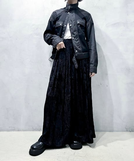 Belstaff Mesh Switching Stand Collar Jacket BK