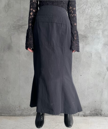 Waist Drawstring Mermaid Skirt BK