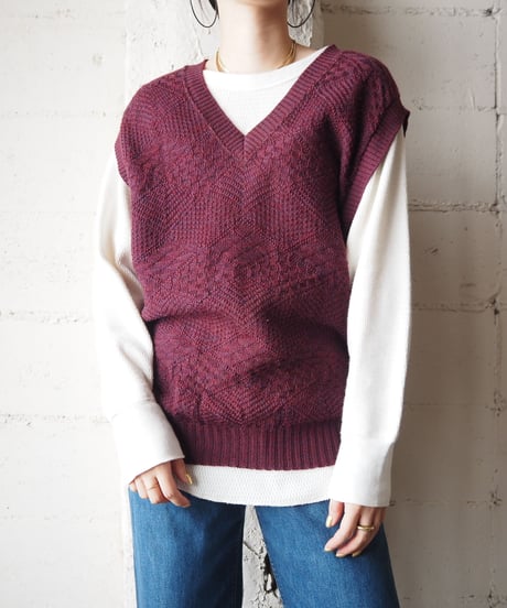 PENDLETON Vneck Knit Vest BUR