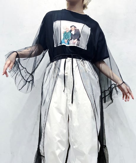 Sheer Tulle Robe BK