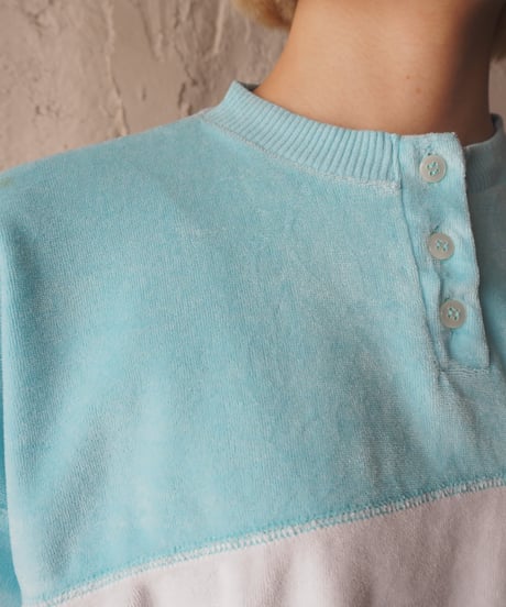 1980's Bicolor Henry Neck Pile Cutsewn LBLWH
