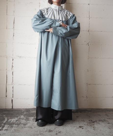 1970's Stripe Yoke Stand Collar Coat GRBL
