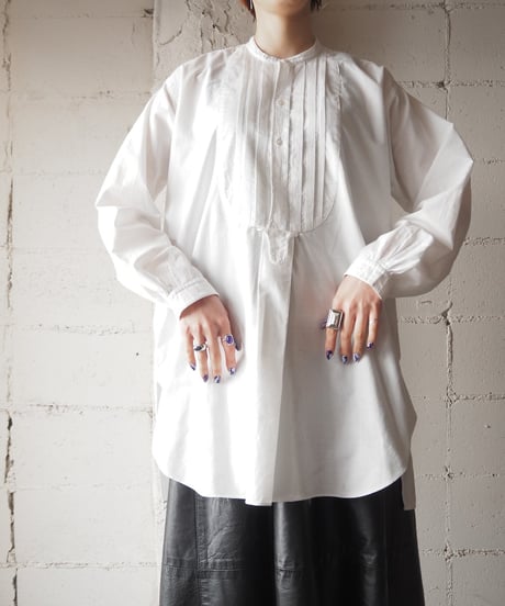 Vintage Band Collar Shirt WH