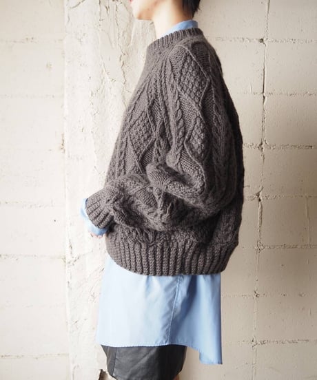 Crew Neck Fisherman Knit GR