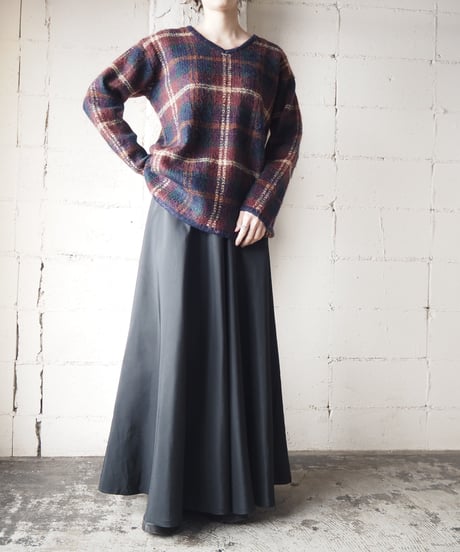 Check Pattern Mohair Knit RENV