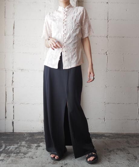 Botanical Embroidery China Shirt LPI