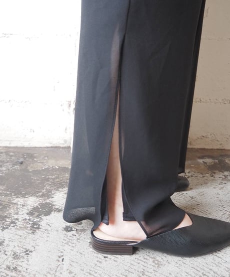 Sheer Layered Easy Pants BK