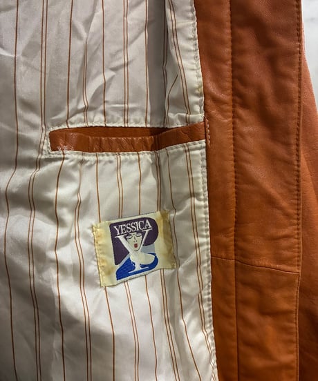 YESSICA 80-90's Dolman Sleeve Leather Jacket OR