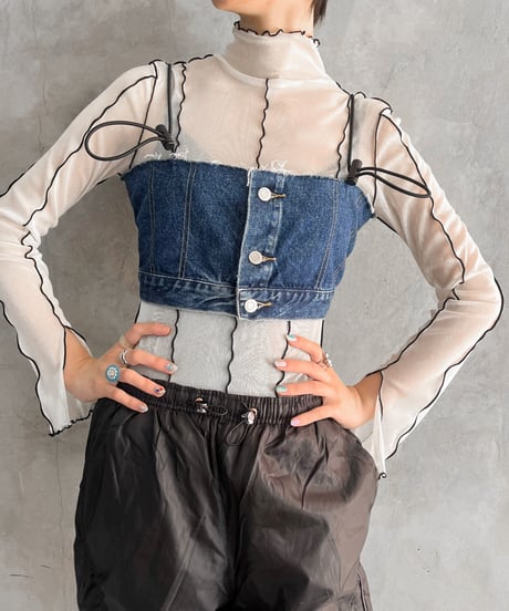 REMAKE Denim Bustier BL