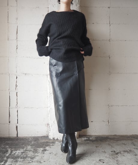 Acne Studios Asymmetric Design Rib Sweater BK