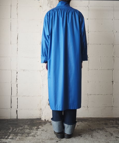 Stand Collar Dropped Shoulder Coat BL