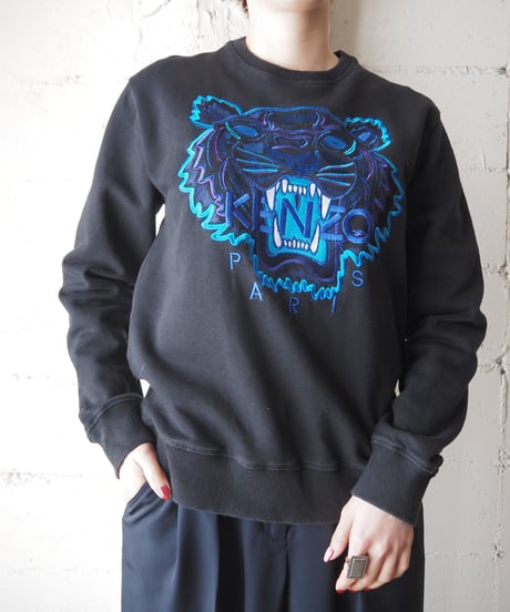 KENZO Lame Mix Embroidery Sweat BKBL