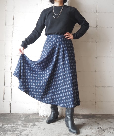 Ralph Lauren Small Pattern Flared Skirt NV