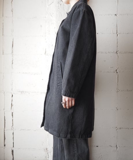 Denim Long Coat BK