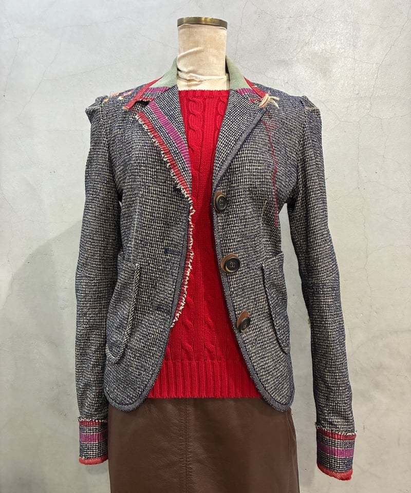 MARITHE FRANCOIS GIRBAUD Embroidery Wool Jacket