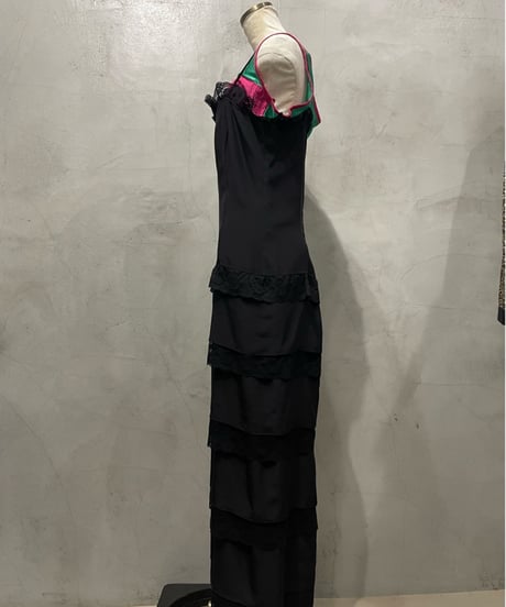 Lace Tiered Camisole Dress BK