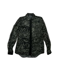 DIESEL Botanical Print Sheer Shirt BK