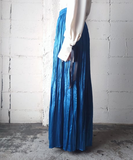 Satin Pleated Skirt BL