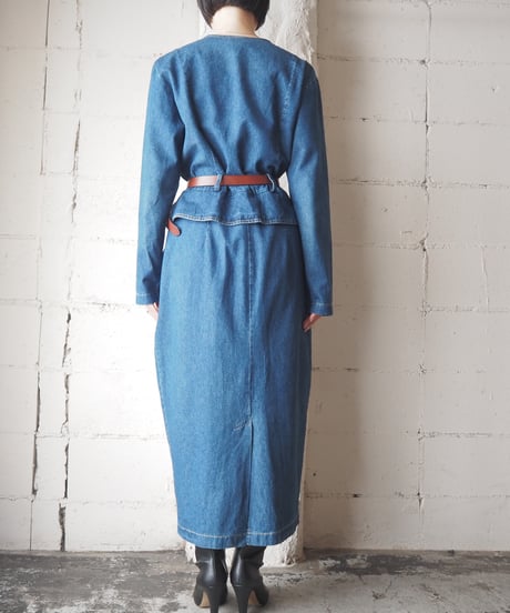 NINA PICCALINO Denim Long Dress BL
