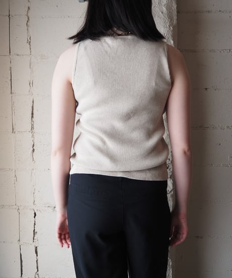 LAUREN Front Button Basic Tank Top BE