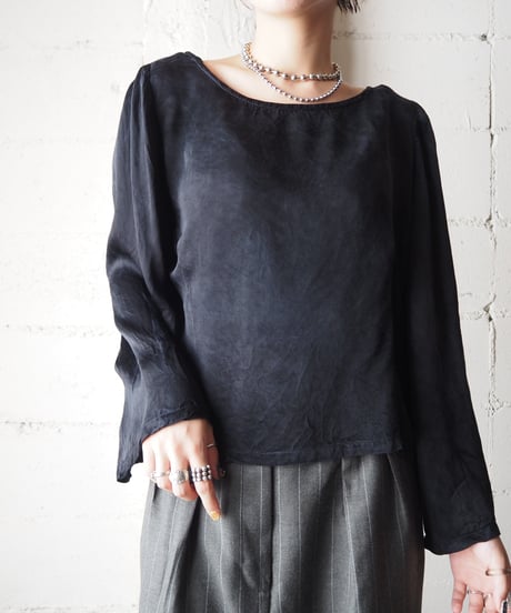 Wide Boat Neck Blouse BK