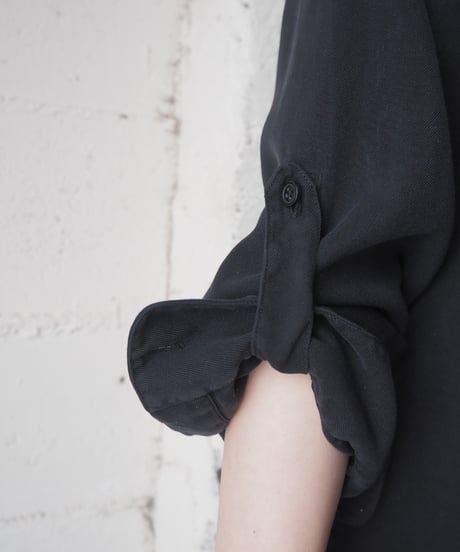 LAUREN RALPH LAUREN Fly Front Silk Shirt BK