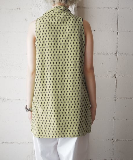 ESPRIT Sleeveless Dot Shirt YE BK