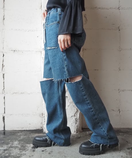 REMAKE Carhartt Drawstring Crashed Denim NV