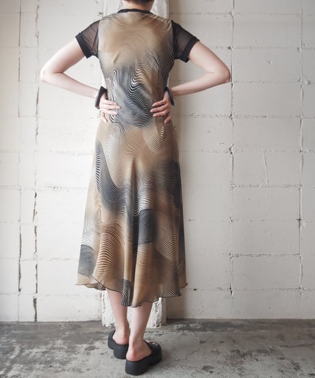 Drape Design Pattern Dress BRBK