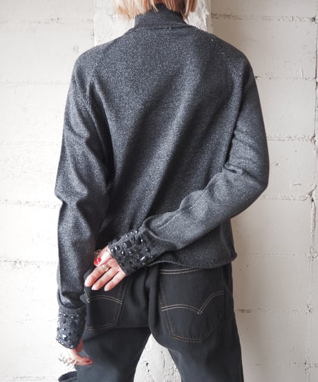 Peekaboo Stone Lame Mix Knit BKSV