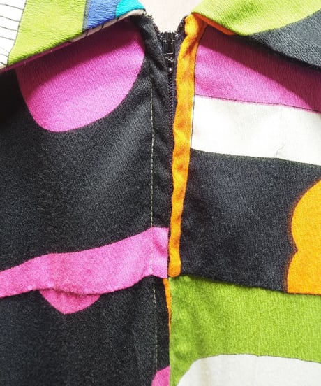 1960~70's Psychedelic Pattern Dress PIGN