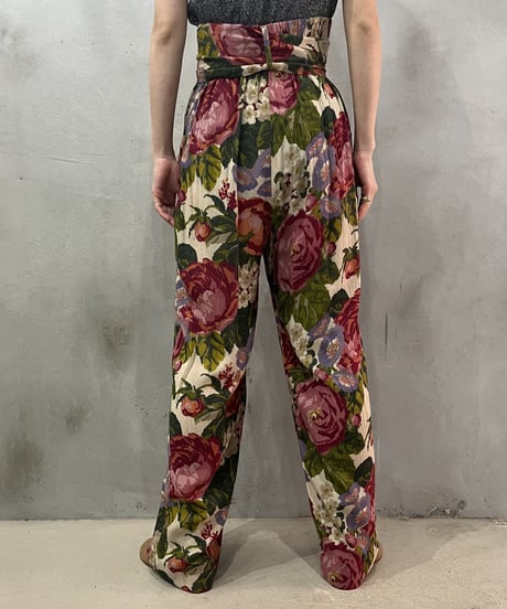 Flower Pattern Belted Pants PIGN