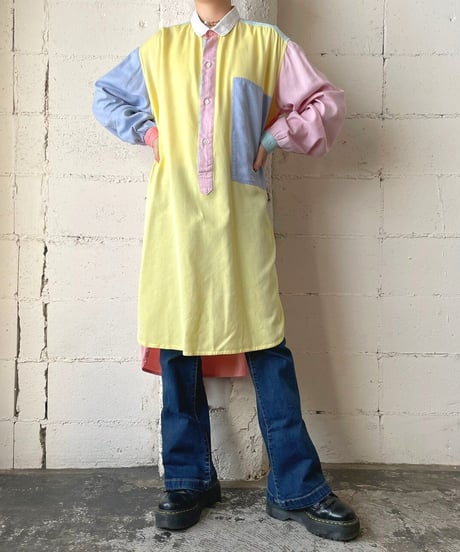 Patchwork Long Shirt YEBLRE