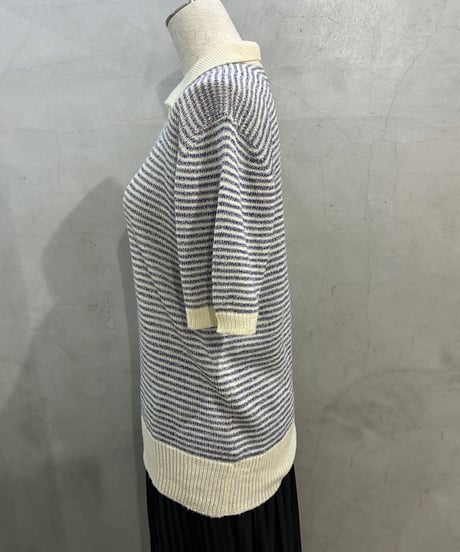 S/S Border Polo Knit IVNV