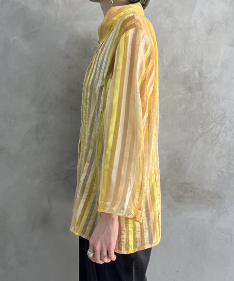 Made in Italy Sheer Stripe Shirt YEGO