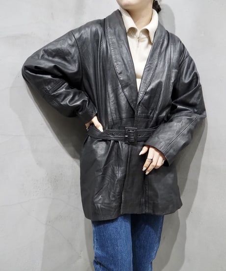 Leather Belt Jacket BK