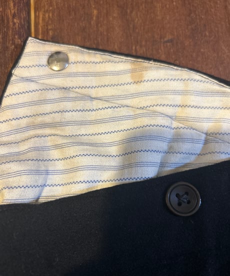 1940-50's Euro Back Belt Wool Pants BK