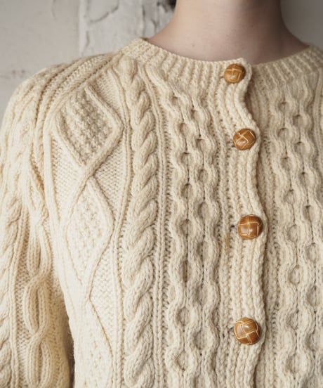 Crew Neck Fisherman Cardigan IV