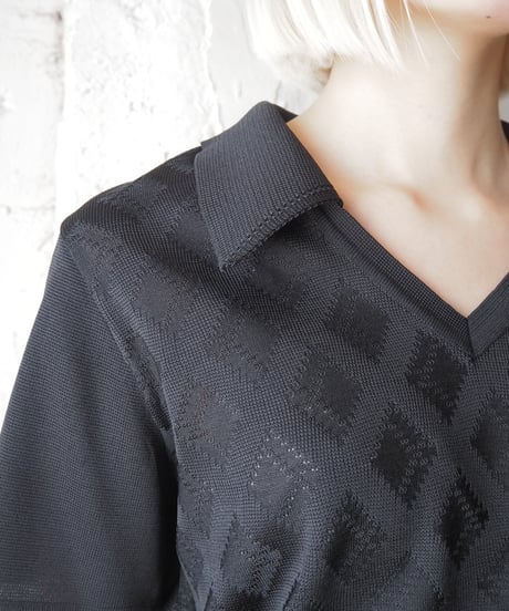 1960-70's Euro Skipper Polo Knit BK