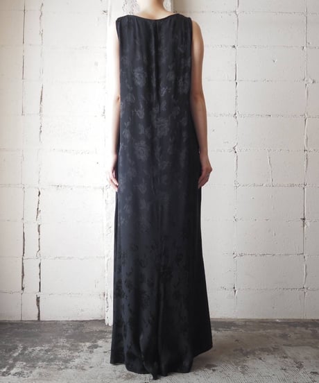 Shadow Flower Pattern N/S Dress BK