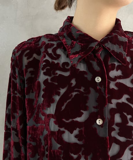 Opal Velour Sheer Shirt Bdx