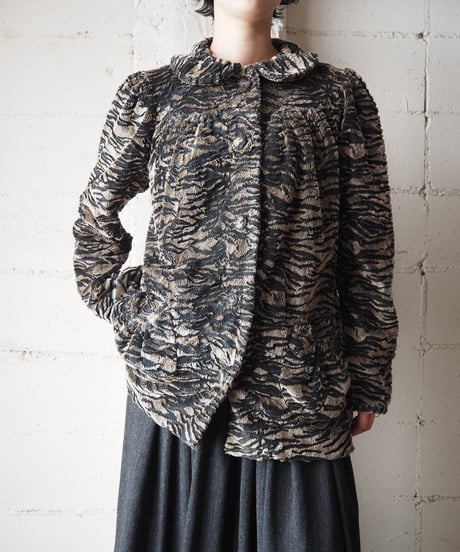 agnes b. Tiger Pattern Far Coat YEBK