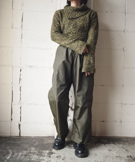 Mix Color Volume Neck Knit KA