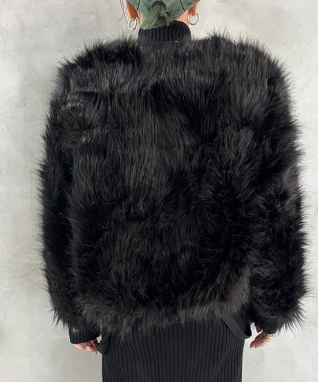 Fake Fur Short Jacket BK