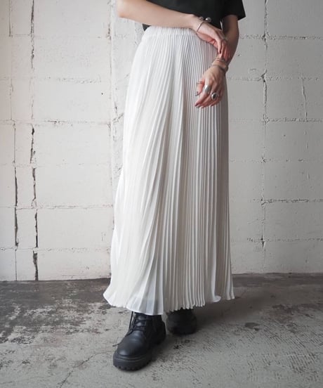 Pleated Sheer Skirt WH