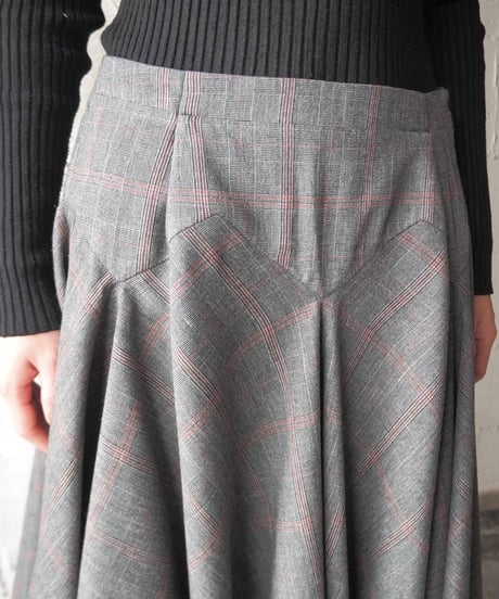 D&G Dolce&Gabbana Check Handkerchief Hem Skirt GR