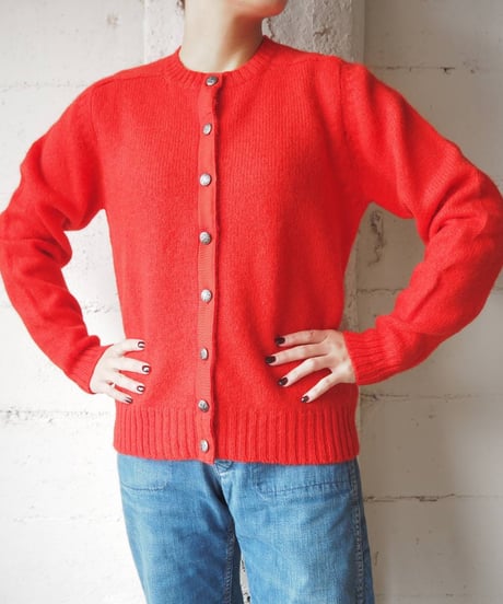 Collarless Knit Cardigan RE
