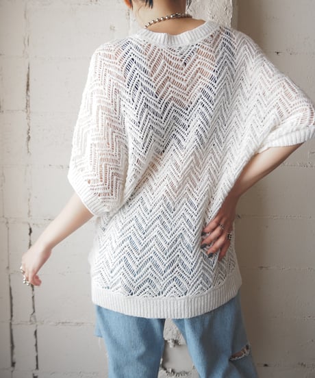 DKNY Crochet Knit WH