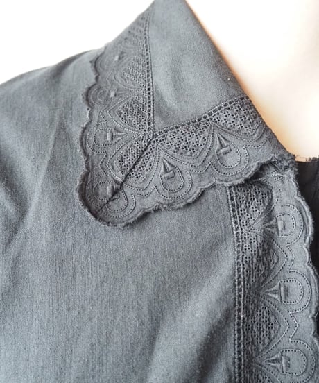 EURO Flower Embroidery Night Dress BK